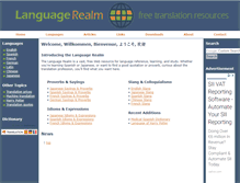 Tablet Screenshot of languagerealm.com